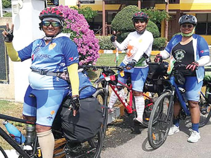 Three-country bicycle tours for the environment; Cyclist Vandana Bhavsar's bravery | पर्यावरणासाठी तीन देशांचा सायकल प्रवास; सायकलपटू वंदना भावसारचा पराक्रम Three-country bicycle tours for the environment; Cyclist Vandana Bhavsar's bravery | पर्यावरणासाठी तीन देशांचा सायकल प्रवास; सायकलपटू वंदना भावसारचा पराक्रम
