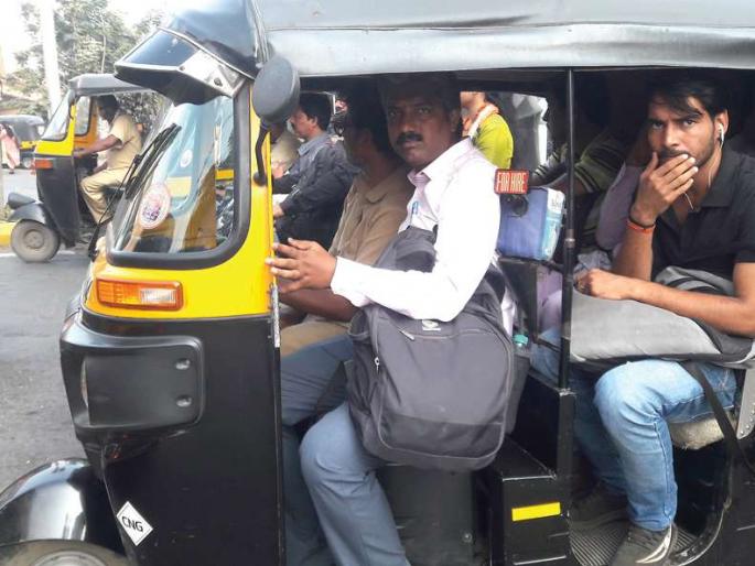 Rickshaw puller Despite the constant campaigning, there is no restriction on the unscrupulous | कारवाईनंतरही रिक्षाचालकांची मुजोरी; सातत्याने मोहीम राबवूनही बेशिस्तीला लगाम नाही Rickshaw puller Despite the constant campaigning, there is no restriction on the unscrupulous | कारवाईनंतरही रिक्षाचालकांची मुजोरी; सातत्याने मोहीम राबवूनही बेशिस्तीला लगाम नाही