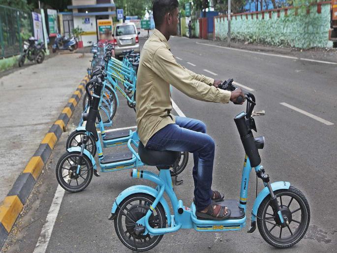 Citizens' preference for e-bike system; | ई-बाइक प्रणालीला नागरिकांची पसंती; २० दिवसांत ९ हजार २०० फेऱ्या पूर्ण Citizens' preference for e-bike system; | ई-बाइक प्रणालीला नागरिकांची पसंती; २० दिवसांत ९ हजार २०० फेऱ्या पूर्ण