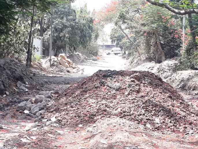 Conflicts of industrial colonies; Delivering the bridge blocked the road | औद्योगिक वसाहतीला समस्यांचा विळखा; डेब्रिज टाकून रोड अडविला Conflicts of industrial colonies; Delivering the bridge blocked the road | औद्योगिक वसाहतीला समस्यांचा विळखा; डेब्रिज टाकून रोड अडविला