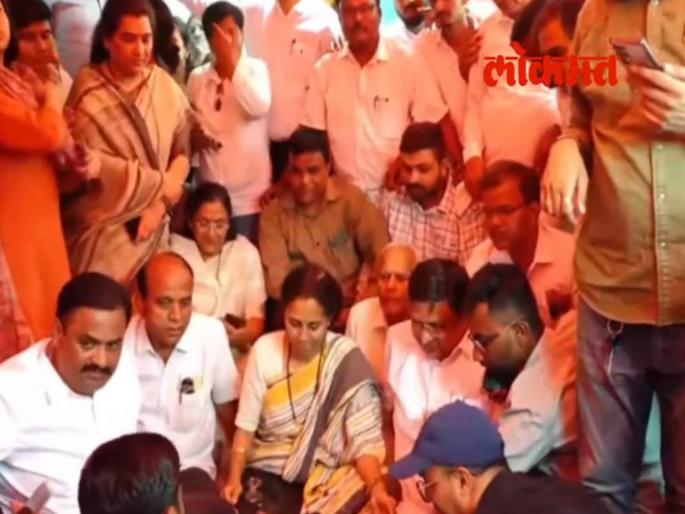 Supriya Sule finally ends hunger strike after 7 hours; Road work to begin on May 2 | Pune: अखेर ७ तासांनी सुप्रिया सुळेंनी उपोषण सोडलं; २ मे ला रस्त्याच्या कामाला सुरुवात होणार Supriya Sule finally ends hunger strike after 7 hours; Road work to begin on May 2 | Pune: अखेर ७ तासांनी सुप्रिया सुळेंनी उपोषण सोडलं; २ मे ला रस्त्याच्या कामाला सुरुवात होणार