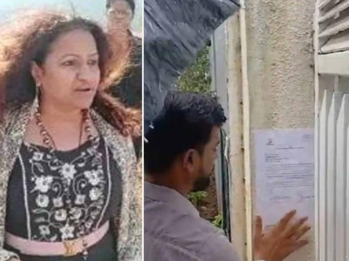 Illegal construction on footpath by Pooja Khedkar mother manorama khedkar Notice issued by Pune Municipal Corporation | पुजा खेडकरच्या आईने केले फुटपाथवर बेकायदेशीर बांधकाम; पुणे महापालिकेने बजावली नोटीस Illegal construction on footpath by Pooja Khedkar mother manorama khedkar Notice issued by Pune Municipal Corporation | पुजा खेडकरच्या आईने केले फुटपाथवर बेकायदेशीर बांधकाम; पुणे महापालिकेने बजावली नोटीस