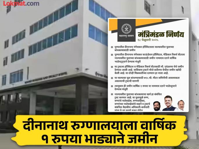 Dinanath Mangeshkar Hospital to rent land for Rs 1 per year State government had given approval | Dinanath Mangeshkar Hospital: वार्षिक १ रुपया भाड्यानं जमीन तरी बेफिकीर दीनानाथ रुग्णालय २० लाख मागतंय Dinanath Mangeshkar Hospital to rent land for Rs 1 per year State government had given approval | Dinanath Mangeshkar Hospital: वार्षिक १ रुपया भाड्यानं जमीन तरी बेफिकीर दीनानाथ रुग्णालय २० लाख मागतंय