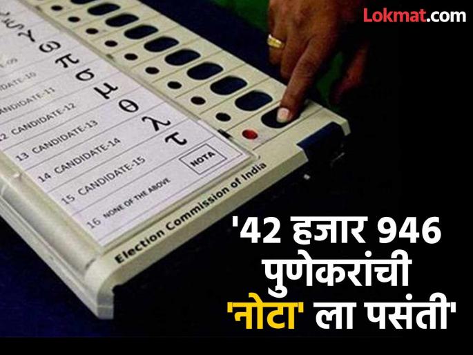 'Not a single candidate', 42 thousand 946 Pune residents prefer 'NOTA', Chinchwad is the highest, Indapur is the lowest | 'एकही उमेदवार नको', ४२ हजार ९४६ पुणेकरांची 'नोटा' ला पसंती, चिंचवड सर्वाधिक, इंदापूर सर्वात कमी 'Not a single candidate', 42 thousand 946 Pune residents prefer 'NOTA', Chinchwad is the highest, Indapur is the lowest | 'एकही उमेदवार नको', ४२ हजार ९४६ पुणेकरांची 'नोटा' ला पसंती, चिंचवड सर्वाधिक, इंदापूर सर्वात कमी