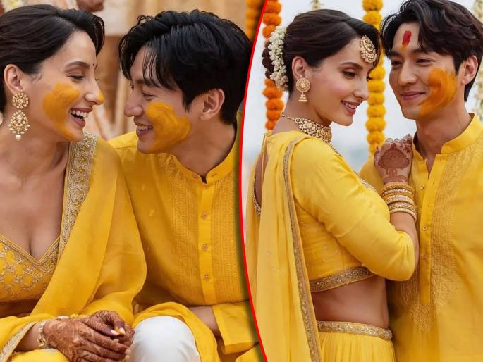 nora fatehi haldi ceremony photos with korean actor min ho goes viral | हळद लागली! ऐन दिवाळीत नोरा फतेहीची लगीनघाई? कोरियन अभिनेत्यासोबत हळदीचे फोटो झाले व्हायरल nora fatehi haldi ceremony photos with korean actor min ho goes viral | हळद लागली! ऐन दिवाळीत नोरा फतेहीची लगीनघाई? कोरियन अभिनेत्यासोबत हळदीचे फोटो झाले व्हायरल
