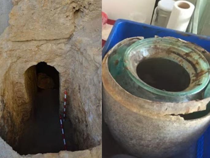 2000 year old wine found in ancient roman tomb in Spain | हजारो वर्ष जुन्या इमारतीत सुरू होतं खोदकाम, सापडलं एक मातीचं मडकं आणि.... 2000 year old wine found in ancient roman tomb in Spain | हजारो वर्ष जुन्या इमारतीत सुरू होतं खोदकाम, सापडलं एक मातीचं मडकं आणि....