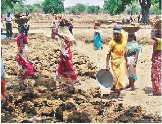 Lack of facilities on Magnore's work | मग्रारोहयोच्या कामांवर सोयीसुविधांचा अभाव