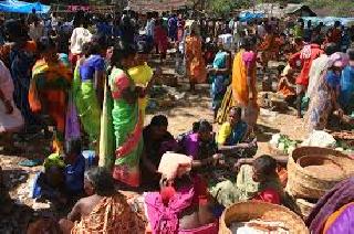 The tribal's purchasing of the fire started | आदिवासींची आगोटीची खरेदी सुरु