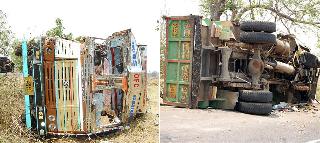 A killer in a truck-trickle | ट्रक-टिप्परच्या धडकेत एक ठार A killer in a truck-trickle | ट्रक-टिप्परच्या धडकेत एक ठार