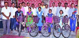 Cycle Disbursement to Students | विद्यार्थिनींना सायकल वाटप