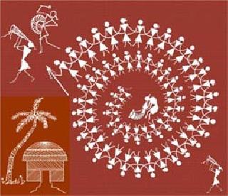 Warli paintings decorated with Ganesh garden | वारली चित्रांनी सजले गणेश उद्यान