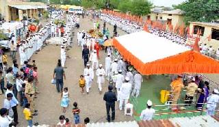 Welcome to Peth | दैठण्यात पालखीचे स्वागत