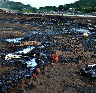 Black oil waves! | काळ्य़ा तेलाच्या लाटा! Black oil waves! | काळ्य़ा तेलाच्या लाटा!