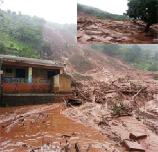 Malan village near Pune, the tremor collapses, 300 people are afraid to cry | पुण्याजवळील माळीण गावात दरड कोसळली, ३०० जण गाडल्याची भीती