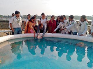 Prepare artificial ponds to immerse Ganapati at Phuttala | फुटाळा येथे गणपती विसर्जनासाठी कृत्रिम तलाव सज्ज