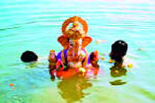 Resistance to idols immersion in the lake | तलावात मूर्ती विसर्जनास विरोध Resistance to idols immersion in the lake | तलावात मूर्ती विसर्जनास विरोध