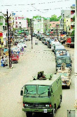 Better settlement of police for main immersion procession | मुख्य विसर्जन मिरवणुकीसाठी पोलिसांचा चोख बंदोबस्त