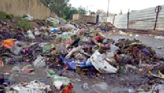 Road dumped dumping yard | रस्ते बनले डम्पिंग यार्ड