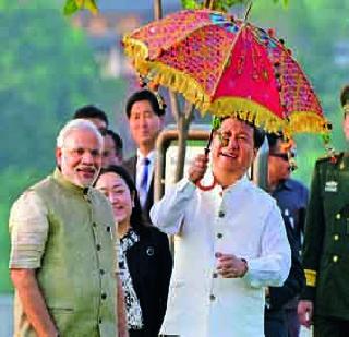 Three agreements between India and China in the hour | भारत-चीनदरम्यान तासाभरात तीन करार