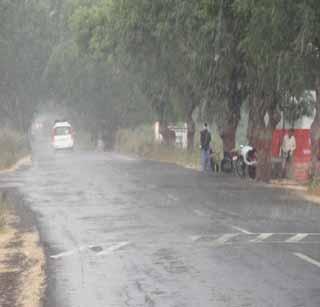 Rain falls for half an hour | अर्धा तास कोसळला अवकाळी पाऊस
