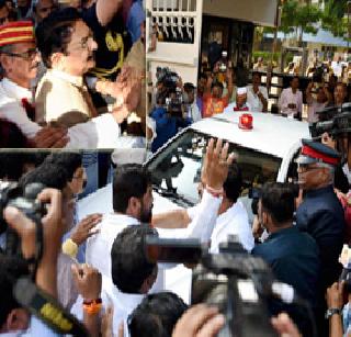 5 MLAs suspended by the Governor, who suspended the governor | राज्यपालांना धक्काबुक्की करणारे काँग्रेसचे ५ आमदार निलंबित 5 MLAs suspended by the Governor, who suspended the governor | राज्यपालांना धक्काबुक्की करणारे काँग्रेसचे ५ आमदार निलंबित