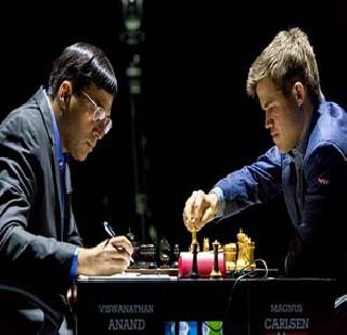 Anand-Carlson tied the innings | आनंद-कार्लसन डाव बरोबरीत