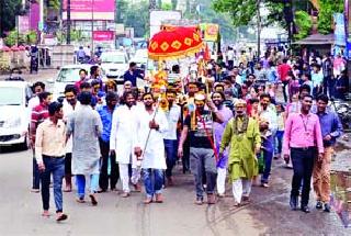 Shankar baba's padukas swag | शंकरबाबा महाराजांच्या पादुकांचे स्वाग