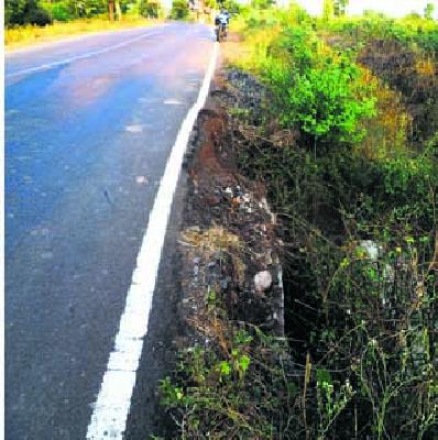 Bridge cracks down! | पुलाच्या कडा खचल्या!