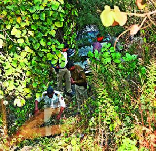 The motorcade collided with the ST | एसटीची धडक बसून मोटार कोसळली दरीत