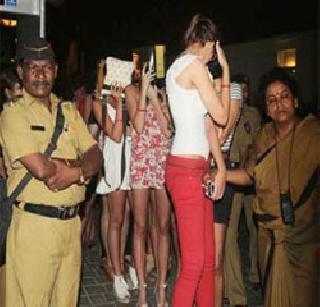Police raid on Thane bar | ठाण्यातील बारवर पोलिसांची धाड Police raid on Thane bar | ठाण्यातील बारवर पोलिसांची धाड