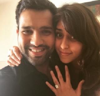 Rohit Sharma's cheeks | रोहित शर्माचा साखरपुडा Rohit Sharma's cheeks | रोहित शर्माचा साखरपुडा