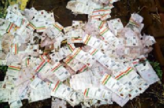 The 'base' of the people in the trash | जनतेचा ‘आधार’ कचऱ्यात