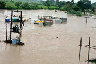 Pingala river pattern ... | पिंगळा नदीचे रौद्र रूप ...