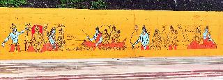 The Ramayana, pictured in Ramghat | रामघाटावर साकारतेय चित्ररूपी रामायण The Ramayana, pictured in Ramghat | रामघाटावर साकारतेय चित्ररूपी रामायण