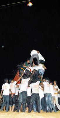 Govind to attack Dahihandi | दहिहंडी फोडण्यासाठीगोविंदांची चढाई