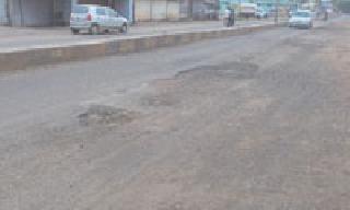 Gadchiroli main road in pothole | गडचिरोलीतील मुख्य मार्ग खड्ड्यात