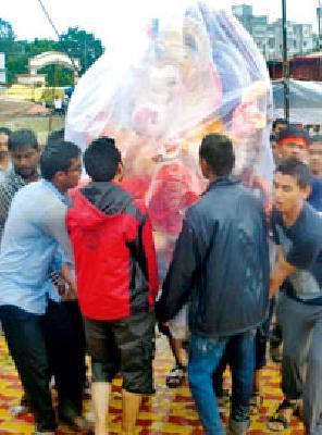 Tree is over: | झाड उन्मळले :
