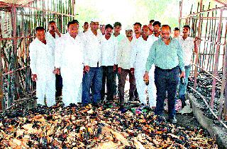 The charcoal consumed four lakhs of fires and firewood | आगीत चार लाखांचा चारा, औजारे भस्मसात