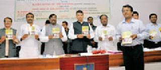 Released at the hands of Chief Minister of Gadchiroli District Clerk | गडचिरोली जिल्हा घडीपुस्तिकेचे मुख्यमंत्र्यांच्या हस्ते विमोचन