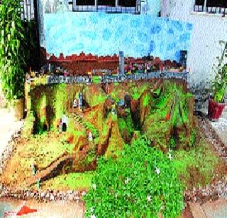 Goraiyat realizes 'fort fort' | गोराईत साकारले ‘गड-किल्ले’