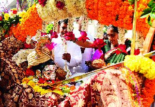 Palkhi procession for the occasion of Kalbhairav ​​Jayanti | कालभैरव जयंतीनिमित्त पालखी मिरवणूक
