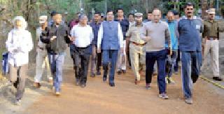 Ranjeet Patil's visit to Shivtekadi | रणजित पाटील यांची शिवटेकडीला भेट Ranjeet Patil's visit to Shivtekadi | रणजित पाटील यांची शिवटेकडीला भेट