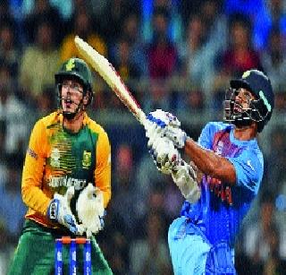 South Africa score 4 runs | दक्षिण आफ्रिकेची ४ धावांनी बाजी South Africa score 4 runs | दक्षिण आफ्रिकेची ४ धावांनी बाजी