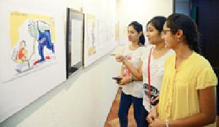 Cartoon display with diverse topics | वैविध्यपूर्ण विषयांनी रंगलेले व्यंगचित्र प्रदर्शन Cartoon display with diverse topics | वैविध्यपूर्ण विषयांनी रंगलेले व्यंगचित्र प्रदर्शन