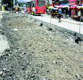 Road to concrete | रस्त्यांच्या काँक्रिटीकरणालाच भेगा