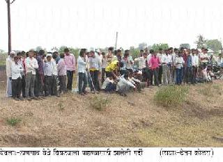 View of the leopard in Thangaon Shivar | ठाणगाव शिवारात बिबट्याचे दर्शन