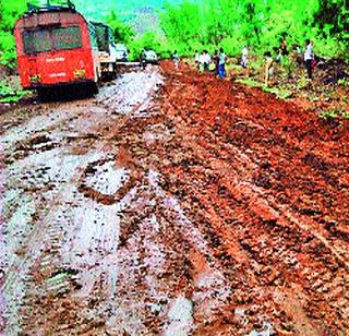 Radaroda on the Mahad-Pandharpur road | महाड-पंढरपूर रस्त्यावर राडारोडा