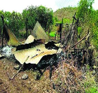 Three animals died after fire in a cottage fire | गोठय़ाला आग लागून तीन जनावरांचा मृत्यू Three animals died after fire in a cottage fire | गोठय़ाला आग लागून तीन जनावरांचा मृत्यू