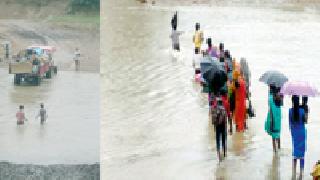 25 villages: | २५ गावांच्या नागरिकांची नाल्यातून पायपीट : 25 villages: | २५ गावांच्या नागरिकांची नाल्यातून पायपीट :