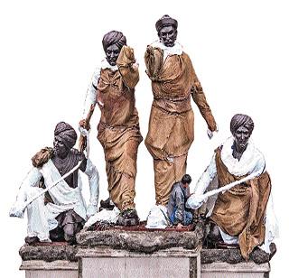 The struggle also for the Chapekar group | चापेकर समूहशिल्पासाठीही संघर्ष The struggle also for the Chapekar group | चापेकर समूहशिल्पासाठीही संघर्ष